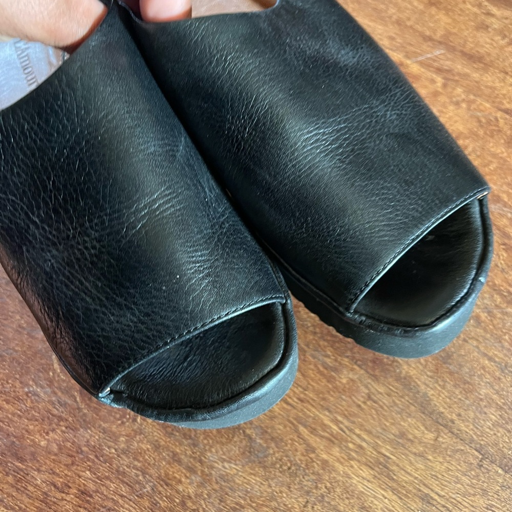 L'AmourDesPieds slip on platform black sandal size 8m - Picture 8 of 10